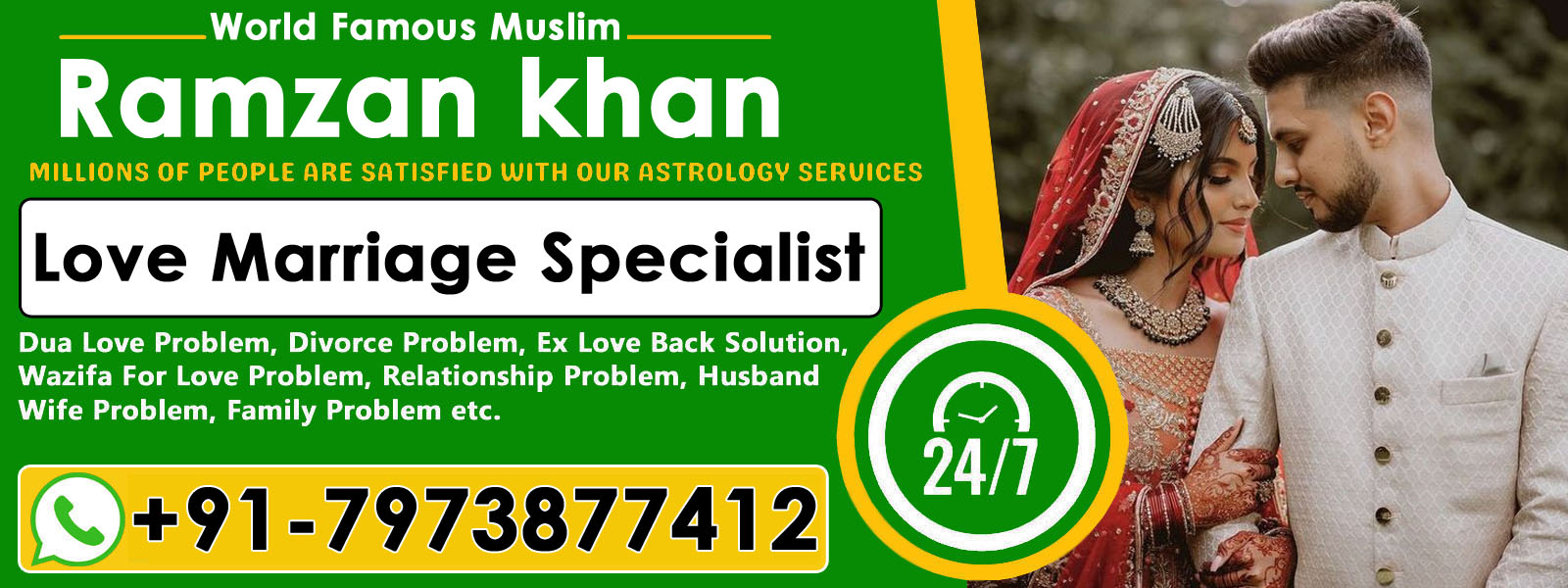 World Famous Astrologer Ramzan khan +91-7973877412